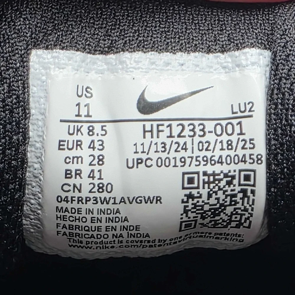 Nike Air Max Nuaxis Shoes Sneakers Women's Size 11 Black White NEW HF1233-001
